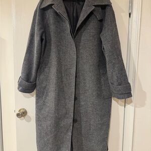Topshop Gray oversized Coat